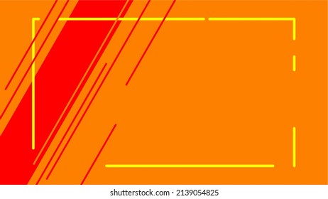 Plantilla de banner de fondo naranja rojo