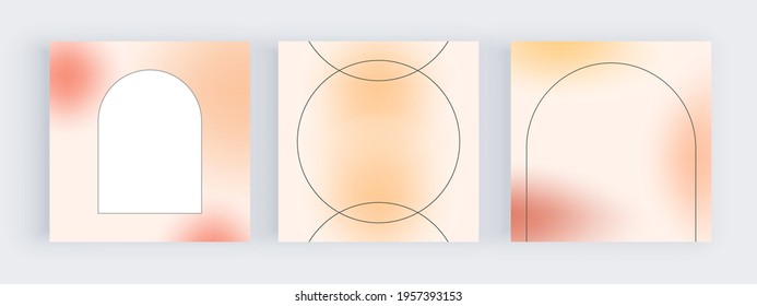Red and orange blur gradient backgrounds for social media banners with circle geometric shapes 