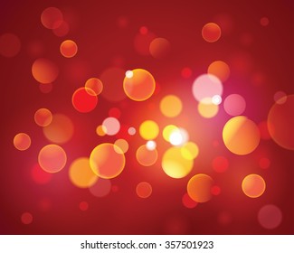 Red Orange Bokeh Background 