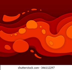 Red Orange Business Abstract Paper Lava Lamp Backgrond