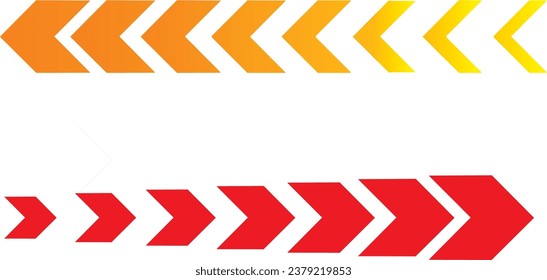 red and orange chevron symbol arrows