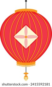 Red and Orange Chinese Lantern Illustration