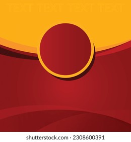 Design des roten und orangen Circle Shape Banners