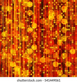 Red and orange, circles, dots and stripes. Abstract seamless background texture