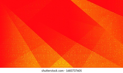 Red and Orange Circuit Microchip on Technology Background,Hi-tech Digital and Connection Concept design,Free Space For text in put,Vector illustration.