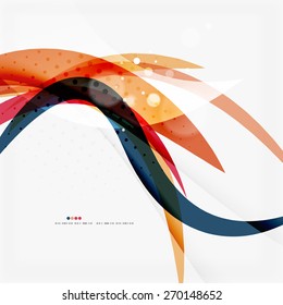 Red and orange color lines composition. Abstract wave background