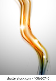 Red and orange color lines in swirl circle vector background