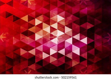 red, orange color. low poly background of triangles. Vector illustration. Geometric design for business, brochure, flyer, presentation, wallpaper.