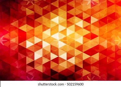 red, orange color. low poly background of triangles. Vector illustration. Geometric design for business, brochure, flyer, presentation, wallpaper.