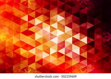 red, orange color. low poly background of triangles. Vector illustration. Geometric design for business, brochure, flyer, presentation, wallpaper.