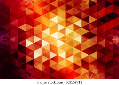 red, orange color. low poly background of triangles. Vector illustration. Geometric design for business, brochure, flyer, presentation, wallpaper.