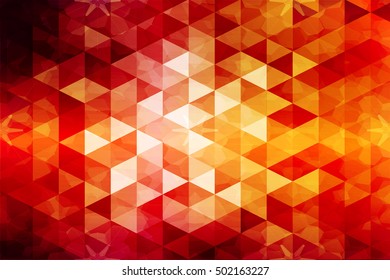 red, orange color. low poly background of triangles. Vector illustration. Geometric design for business, brochure, flyer, presentation, wallpaper.