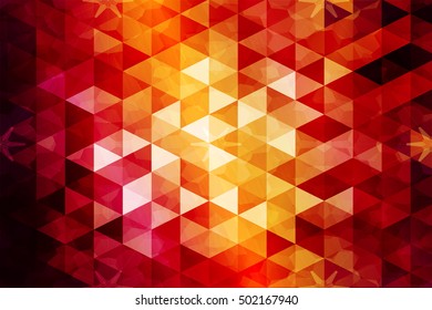 red, orange color. low poly background of triangles. Vector illustration. Geometric design for business, brochure, flyer, presentation, wallpaper.