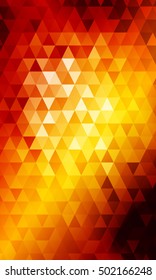 red, orange color polygon background. Triangle geometrical pattern. Vector illustration. Geometric design for business, brochure, flyer, presentation, wallpaper.