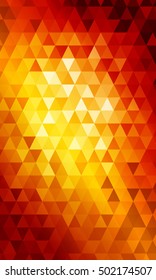 red, orange color polygon background. Triangle geometrical pattern. Vector illustration. Geometric design for business, brochure, flyer, presentation, wallpaper.