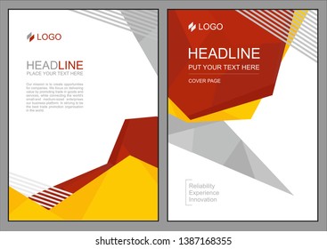 red orange cover page design