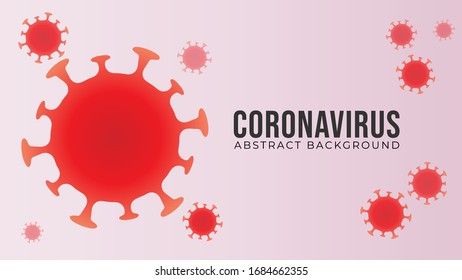 Red orange covid-19 coronavirus illustration. Abstract background design template.
