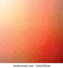 Red and orange crystal polygon background. Low poly mosaic banner. Geometric rumpled triangular origami style gradient illustration.