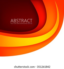 Red and orange curve vector background with space for text and message design