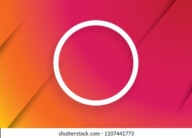 Red and orange dynamic shapes circle frame poster template background vector