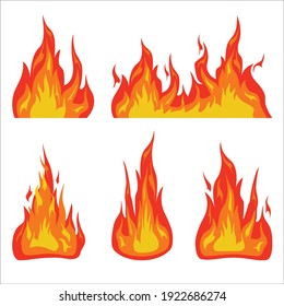 Red and orange fire flame. hot flaming element can be use to make poster