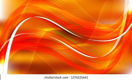 Red and Orange Flow Curves Background Vector Image