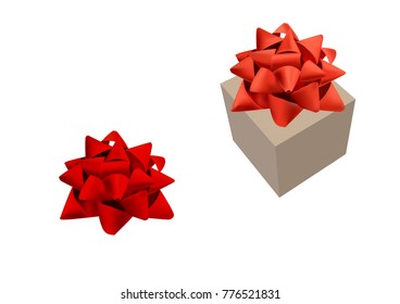 Red and orange gift knot
