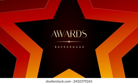 Fondo de gráficos naranja rojo y dorado de los premios. Elegante diseño de plantilla premium naranja. Tarjeta de invitación de boda. Invitación de ceremonia de compromiso. Plantilla de diseño abstracto corporativo premium de lujo.