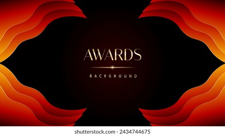 Rot orange und golden prämiert Grafik Hintergrund. Elegantes orangefarbenes Premium-Template-Design. Hochzeitseinladungskarte. Verlobungszeremonie einladen. Luxus Premium Corporate Abstract Design-Vorlage.