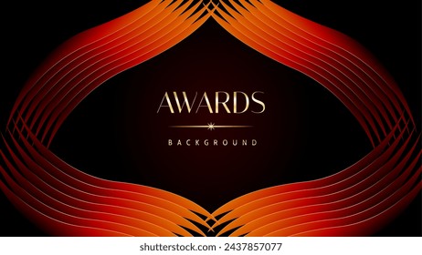 Rot orange und golden prämiert Grafik Hintergrund. Elegantes orangefarbenes Premium-Template-Design. Hochzeitseinladungskarte. Verlobungszeremonie einladen. Luxus Premium Corporate Abstract Design-Vorlage.	