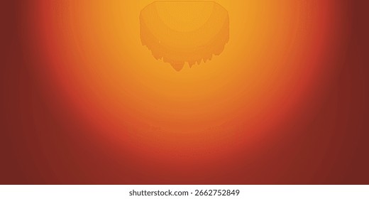 red orange gradient abstract  background with circle light at the top center