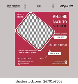 Red Orange Gradient Regreso a la Escuela