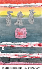 rojo, naranja, gris, negro, amarillo, batalla, después de la batalla, ejército, destrucción, dolor, humo, sufrimiento