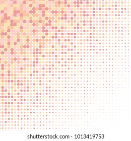 Red, orange, gray halftone dots. Colorful geometric gradient for pop art designs. Geometric vintage monochrome fade wallpaper. Pop art print. Dotted geometric retro pattern. Comic halftone background.