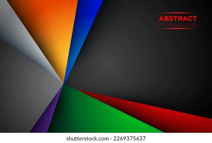 Red, orange, green, blue, purple overlap dimension background. eps10 vector