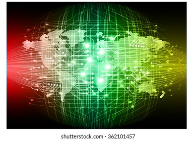 red orange green Light Abstract Technology background for computer graphic website internet and business.circuit.illustration.digital.infographics.binary code. www.vector.motion move blur. World map