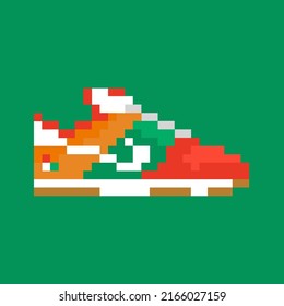 Red Orange Green White 24 hour Convenient Store SB Dunk Low Old School Puffy Skate Shoes Skateboarding Basketball 8bit Pixel Art