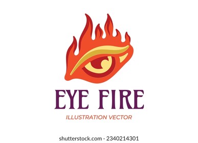 Red Orange Hot Burn Eye Fire Flame Illustration Vector