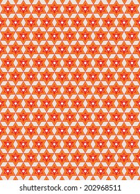 Red and orange illustrated star pattern background