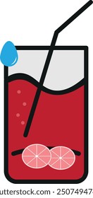 Red Orange Juice is an icon that depicts a red and orange drink