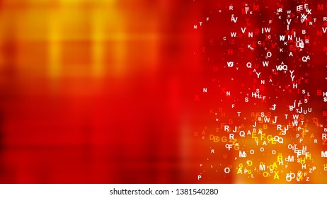 Red and Orange Letters Background