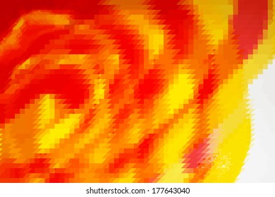red orange mosaic background. Vector