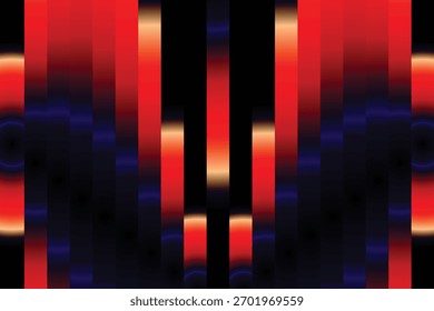 Red Orange Neon Ribbed Gradient Fractal Background