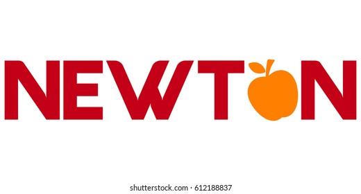 Red and Orange Newton Symbol