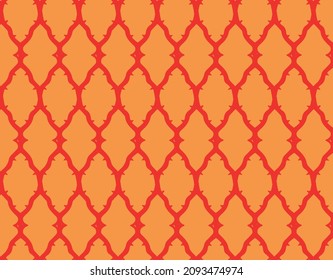 Fondo del patrón de líneas de ornamento rojo y naranja.ornamentación vectorial Papel de fondo de las líneas. Diseño para cubierta, tela, diseño de empaquetado e impresión. Ilustración vectorial, fondo de invitación.