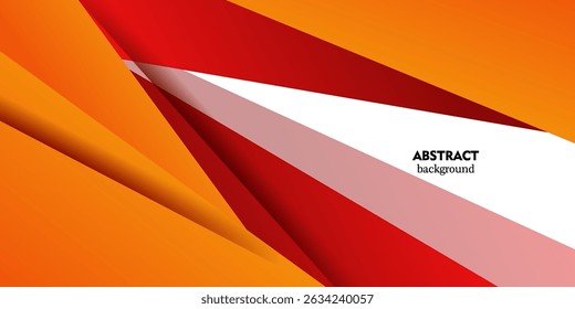 Red and orange overlapping square theme background. Paper cut modern design pattern background. Vector Eps10