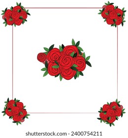 Rojo naranja rosa rosa rosa verde hojas de invitación tarjeta de invitación tejido editable imprimible hoja de colchón tira mano de almohada, dibujo de línea, ornamento, minimalista, ilustración vectorial nueva a la carta 