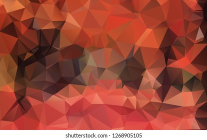 Red, Orange polygonal illustration, which consist of triangles. Geometric background in Origami style with gradient. Triangular design for your business