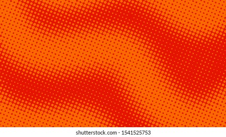 Red and orange pop art background with halftone dots in comic style, vector illustration eps10
