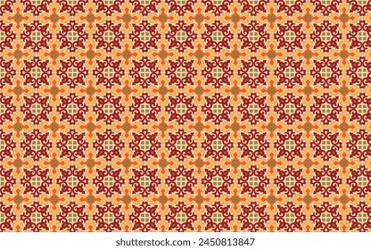 red and orange Seamless Azulejo Floor tile oriental vintage seamless textures